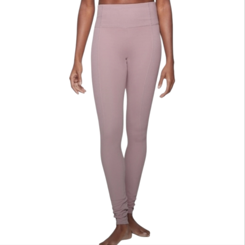 Athleta Barre Rib Tight In Powervita Sugarplum Mauve Pink Leggings Women's Small
